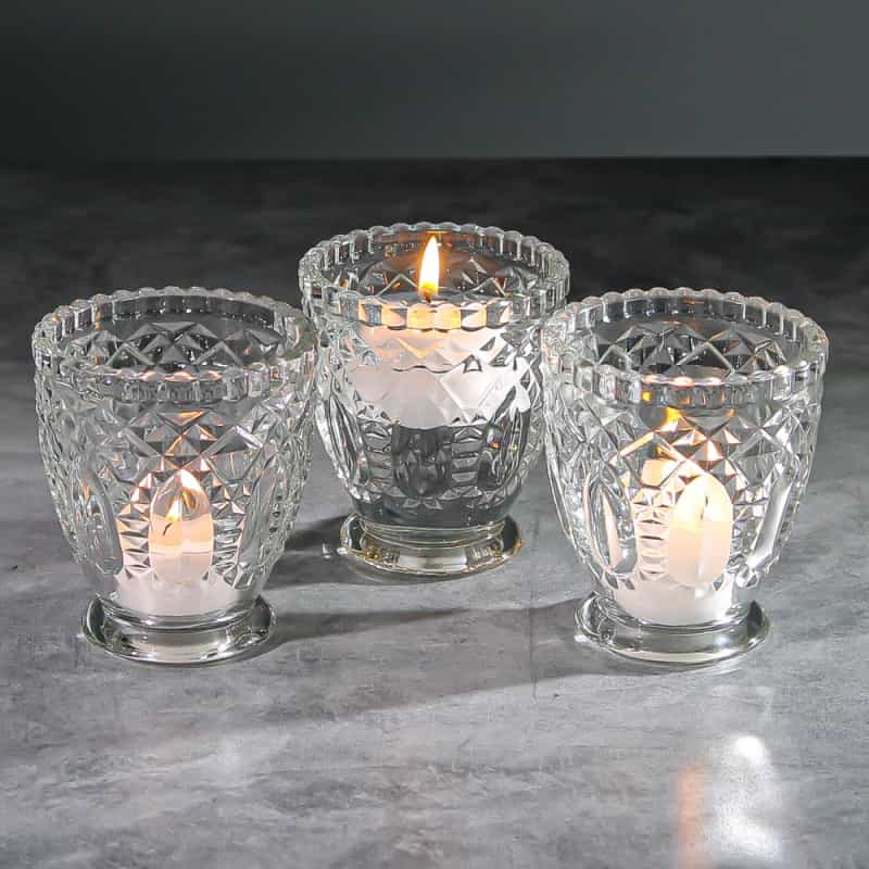 Richland Royal Textured Glass Votive Holder Grande Clear Set Of 6