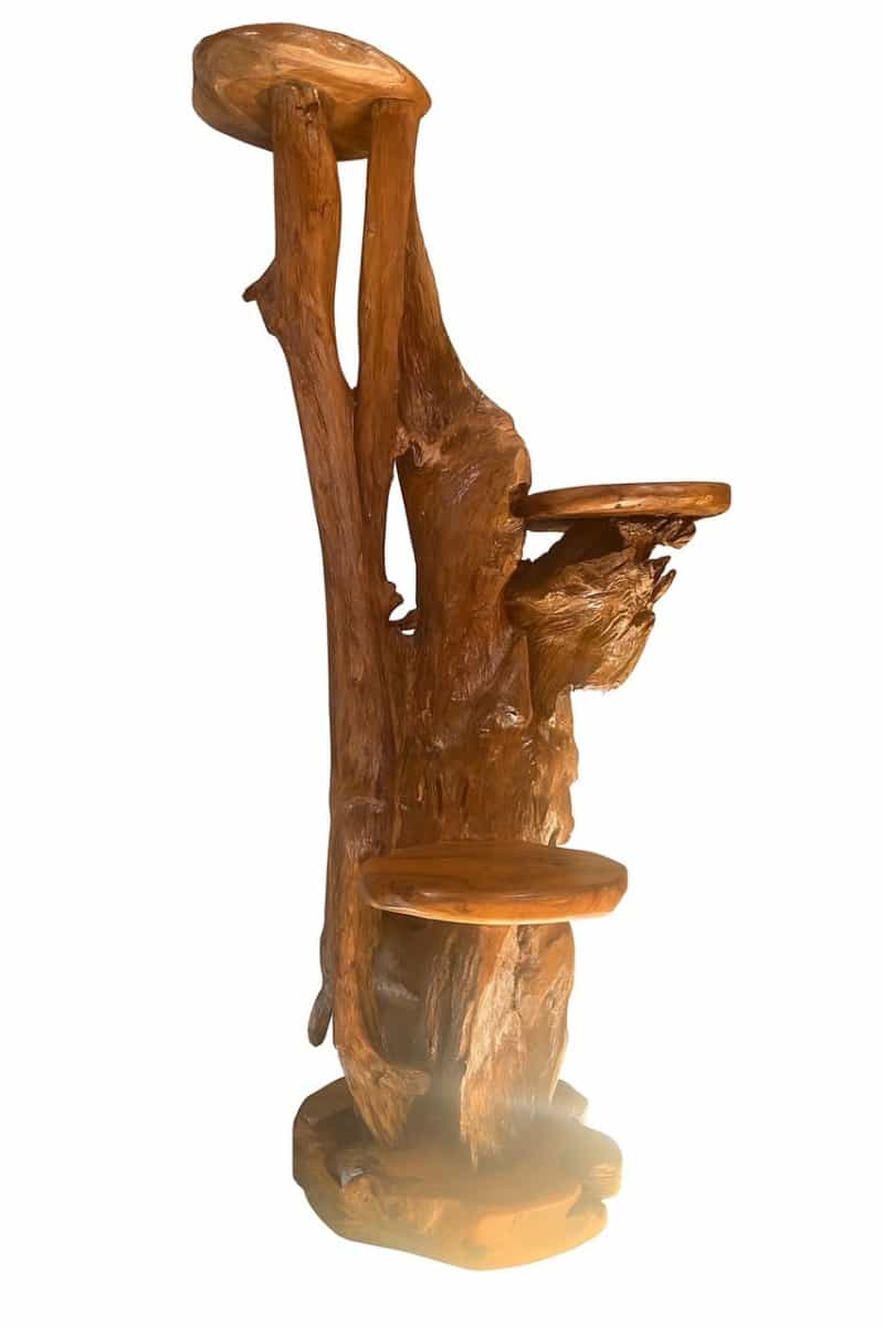 Teak Root Rack ? Handcrafted Multi-Tier Display Stand