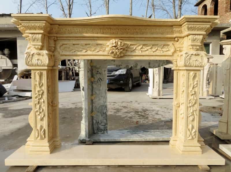 Yellow Stone Marble Mantel (Open 36X48) Ge20690