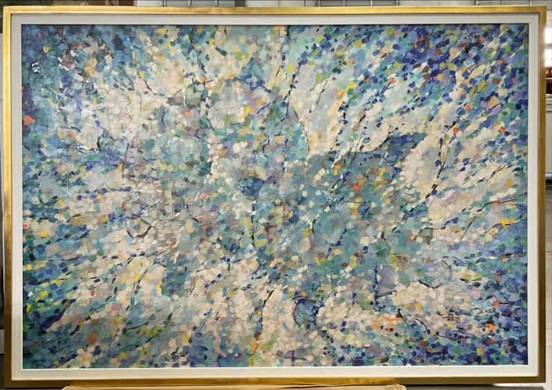Blue Mosaic Framed Giclee