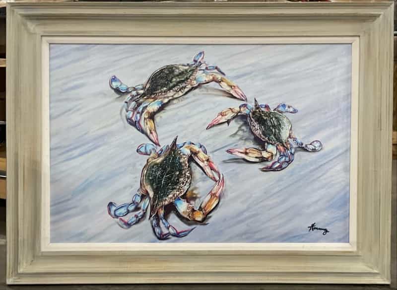 Blue Crabs Framed Giclee