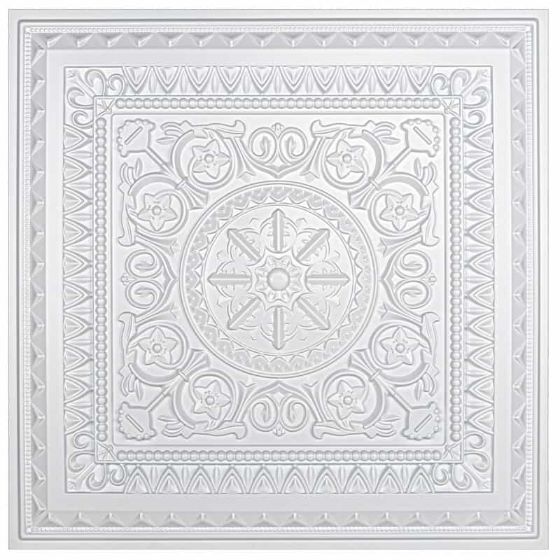 Art3d Drop Ceiling Tiles, Glue Up Ceiling Tiles, 2'X2' Plastic Sheet In White (12-Pack, 48 Sq.Ft)