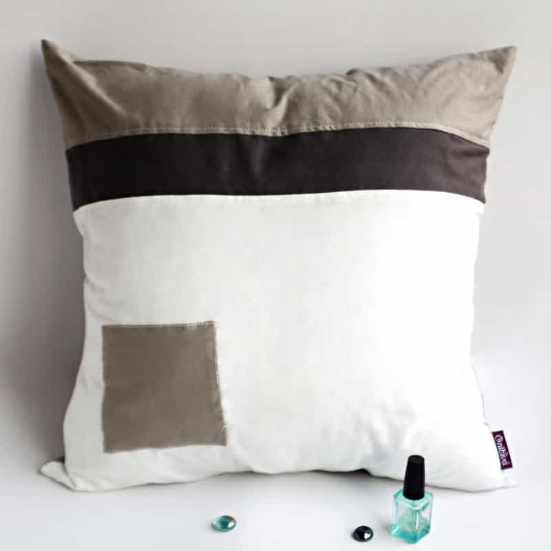 Onitiva Knitted Fabric Patch Work Pillow Cushion Floor Cushion - Pure Heart