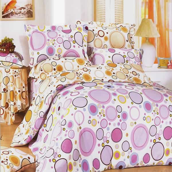 100% Cotton 4Pc Duvet Cover Set - Baby Pink