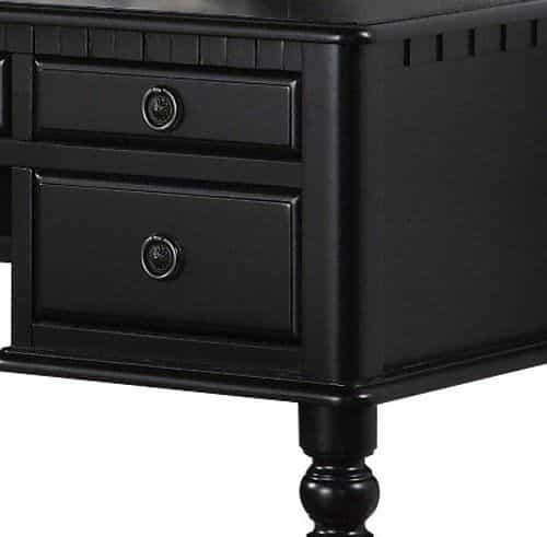 Commodious Vanity Set Featuring Stool And Mirror Black