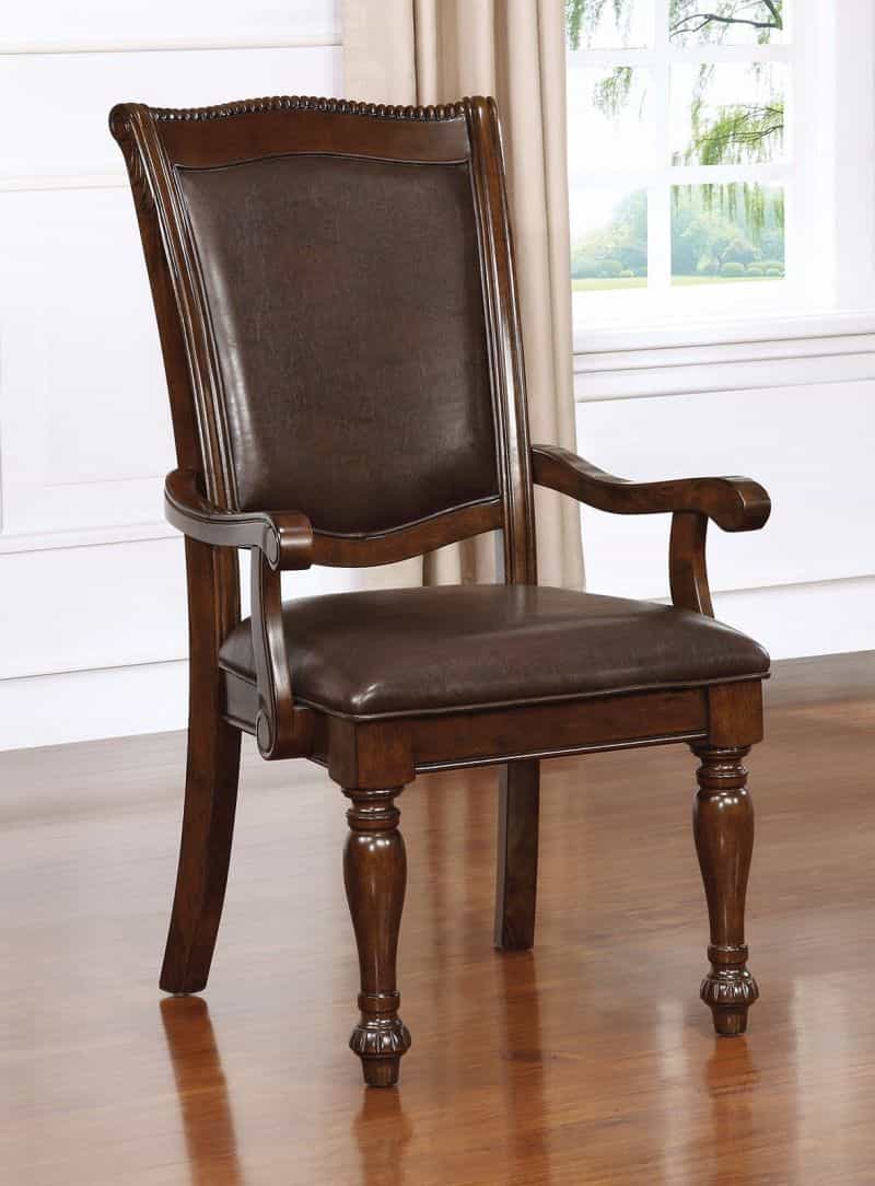 Alpena Traditional Arm Chairs, Set Of 2, Cherry Brown