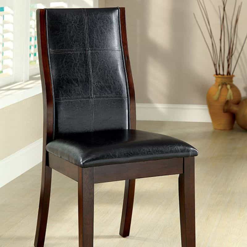 Townsend I Transitional Side Chair, Brown Cherry Finish, Set Of 2