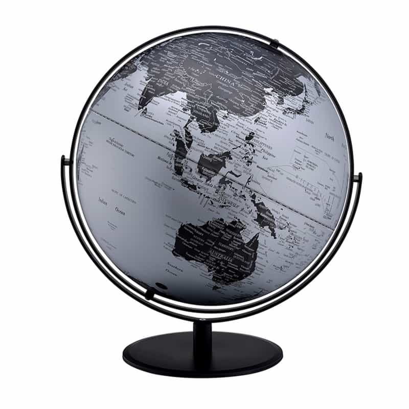 Globe Accent Decor With Inbuilt Led, Black And Gray