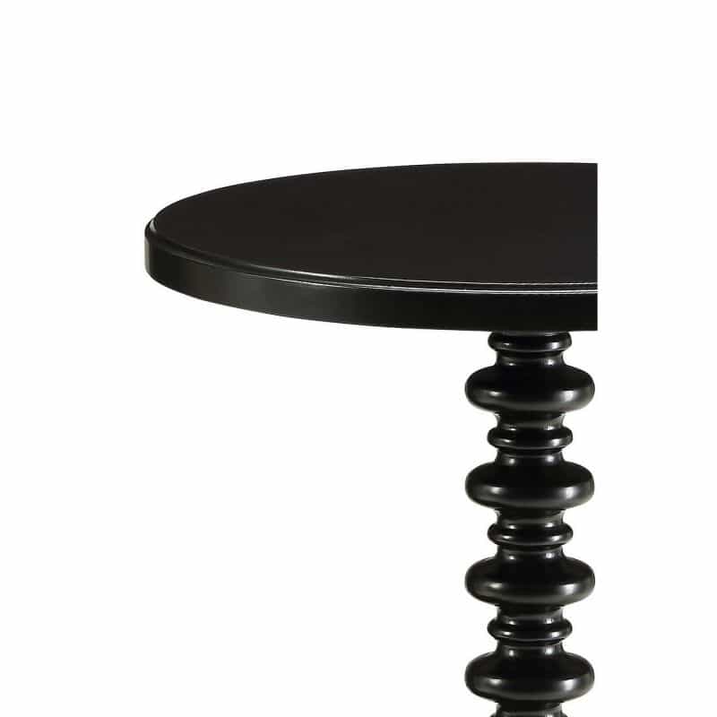 Astonishing Side Table With Round Top, Black