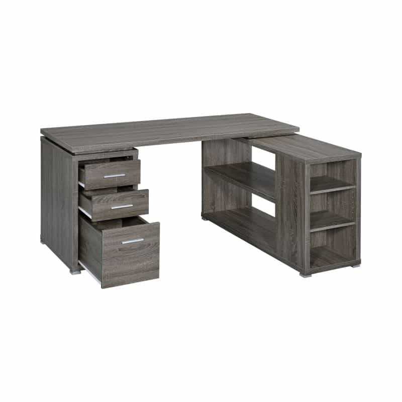 Modern Style Wooden Office Desk, Gray