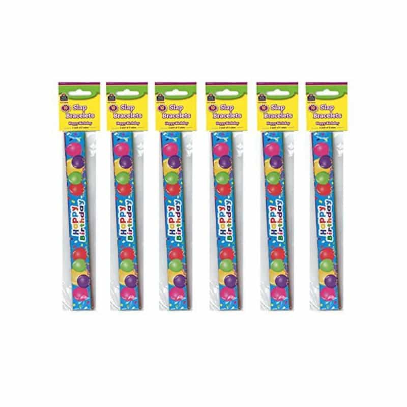 Happy Birthday Balloons Slap Bracelets, 10 Per Pack, 6 Packs