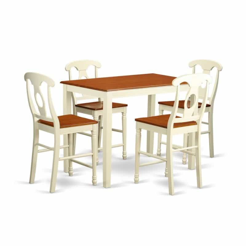 5 Pc Counter Height Dining Room Set-Pub Table And 4 Kitchen Bar Stool
