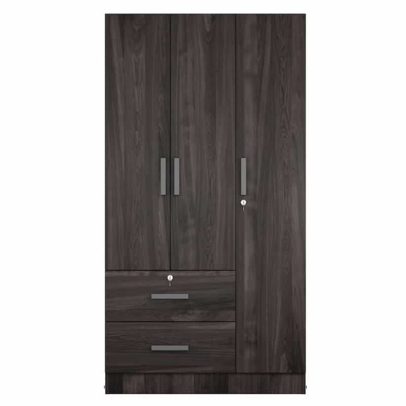 Better Home Products Symphony Wardrobe Armoire Closet With Two Drawers Tobacco