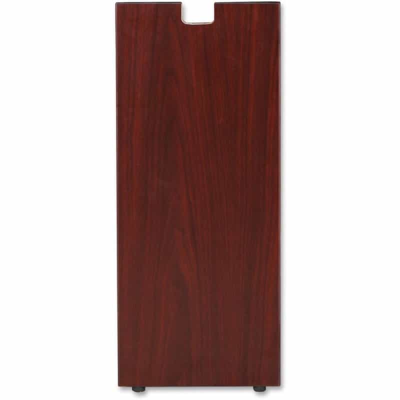 Lorell Essentials Series Credenza Half Leg - Rectangular Base - 28" Height X 11.75" Width X 1" Depth - Assembly Required - Laminated, Mahogany - 1 Each