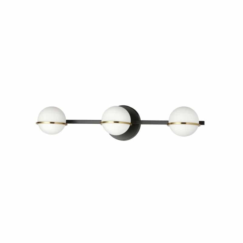 3Lt Halogen Vanity, Mb/Agb With Wh Opal Glass