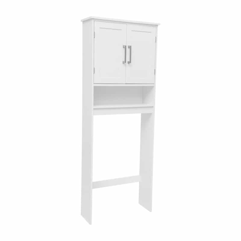 Modern Over The Toilet Bathroom Storage Cabinet Organizer, White