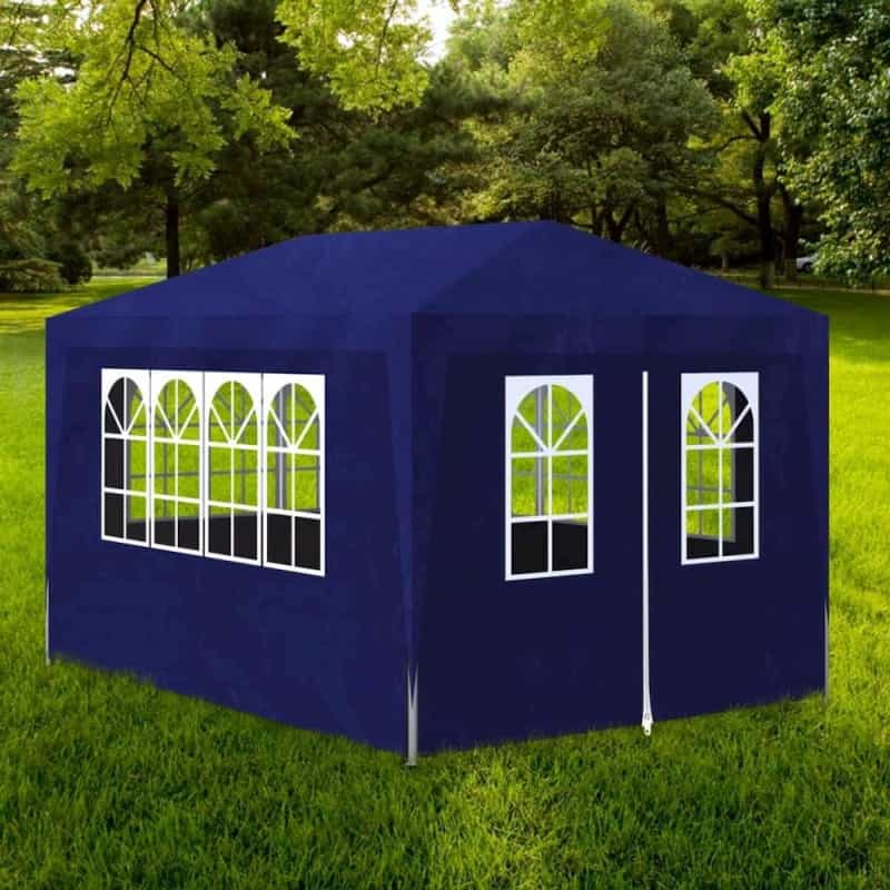 Party Tent Blue Polyethylene 9.8 X 13.1 Ft Uv-Resistant Materials