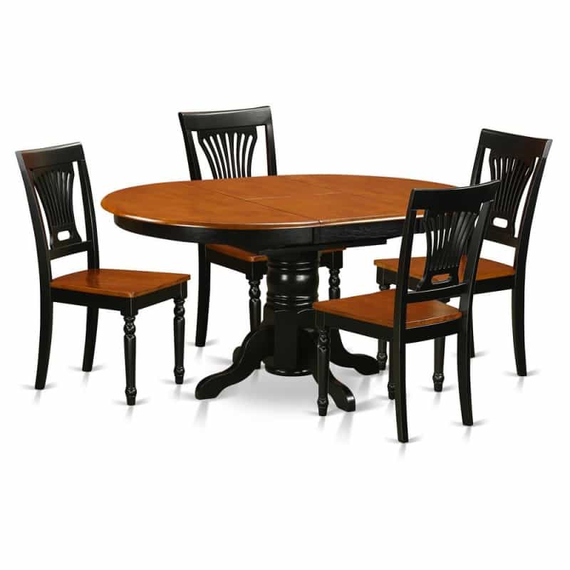 Dining Set - 5 Pcs With 4 Wood Chairs