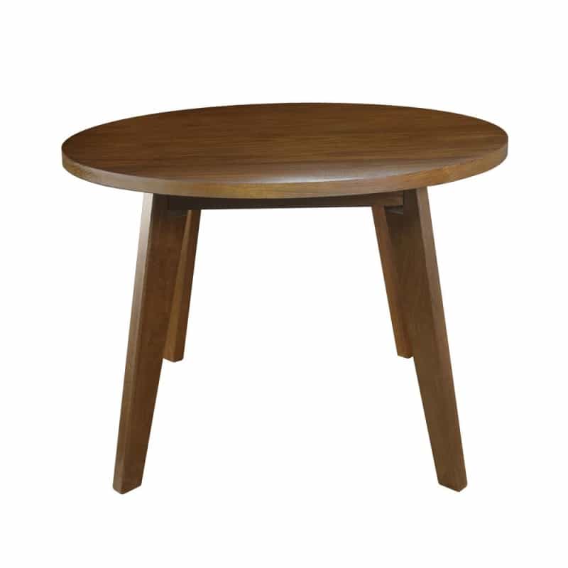 Genuine 24" Round Coffee Table With Solid American Gum - Walnut