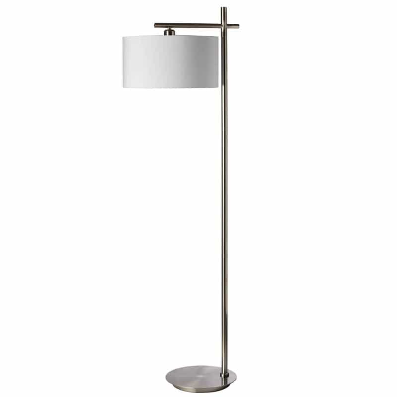 1Lt Floor Lamp, Satin Chrome Finish