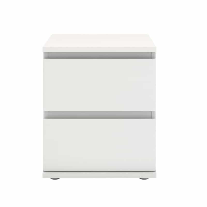 Aurora 2 Drawer Nightstand, White