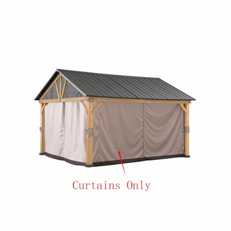 Sunjoy Universal Curtains For 11 Ft. ×13 Ft. Wood-Framed Gazebos