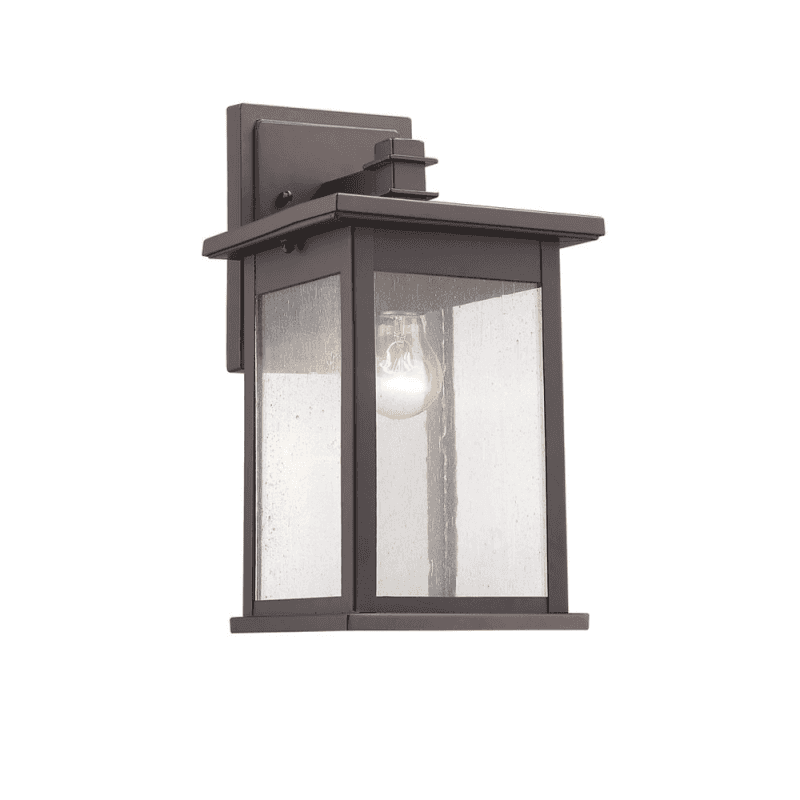Tristan Transitional 1 Light Rubbed Bronze Outdoor Wall Sconce 14" Height