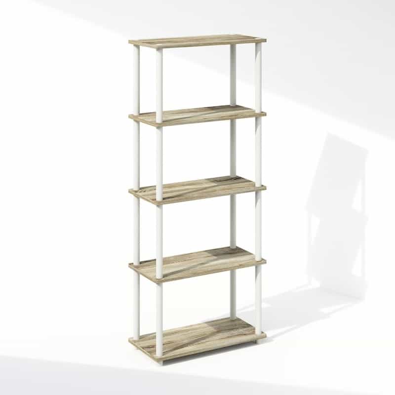 Turn-N-Tube 5-Tier Multipurpose Compact Display Rack, Shelving Unit, Bookcase
