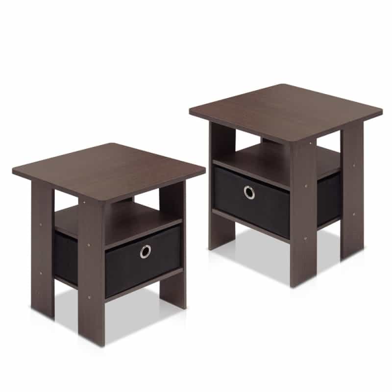 Petite End Table Bedroom Night Stand, Set Of Two