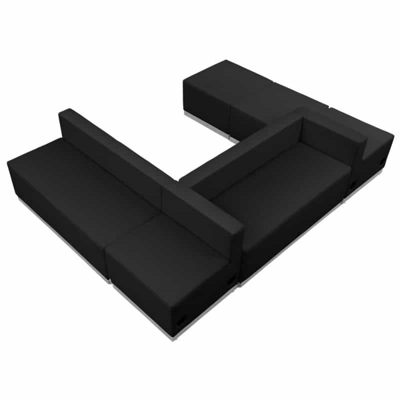 Alon Black Leathersoft Reception Configuration, 6 Pieces