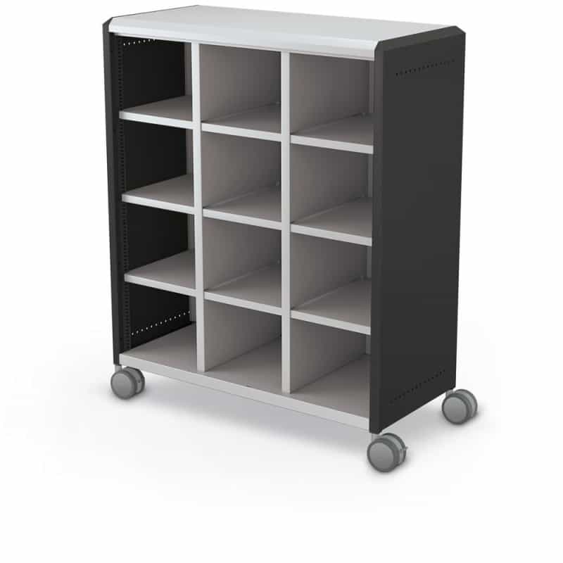 Compass Cabinet - Maxi H3 -Cubbies / Casters- Black