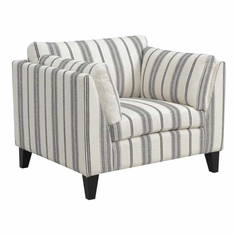 Wallace & Bay Doyle Accent Chair, Gray Stripe