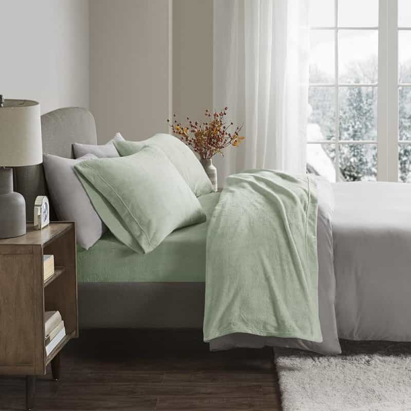 100% Polyester Knitted Plush Sheet Set,Bl20-0458