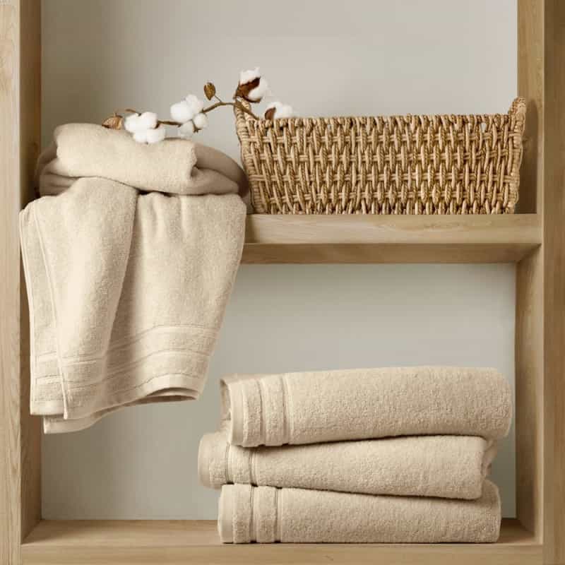 Quick Dry 100% Cotton Towel Set, Beige Color