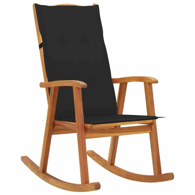 Rocking Chair Natural Wood Solid Acacia Wood Standard Durable