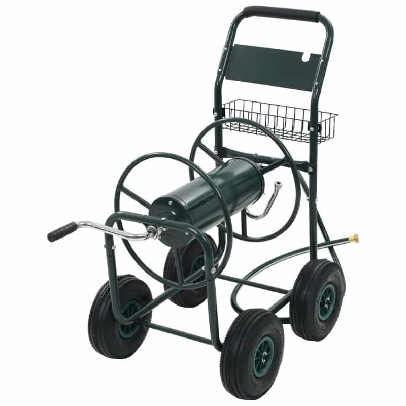 Vidaxl Garden Hose Trolley With 1/2" Hose Connector 246Ft Steel, 143777