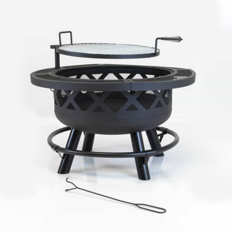 Outdoor Leisure Products Model 5511 32" Roundup Fire Pit With Adjustable 20 Inch Cooking Shelf