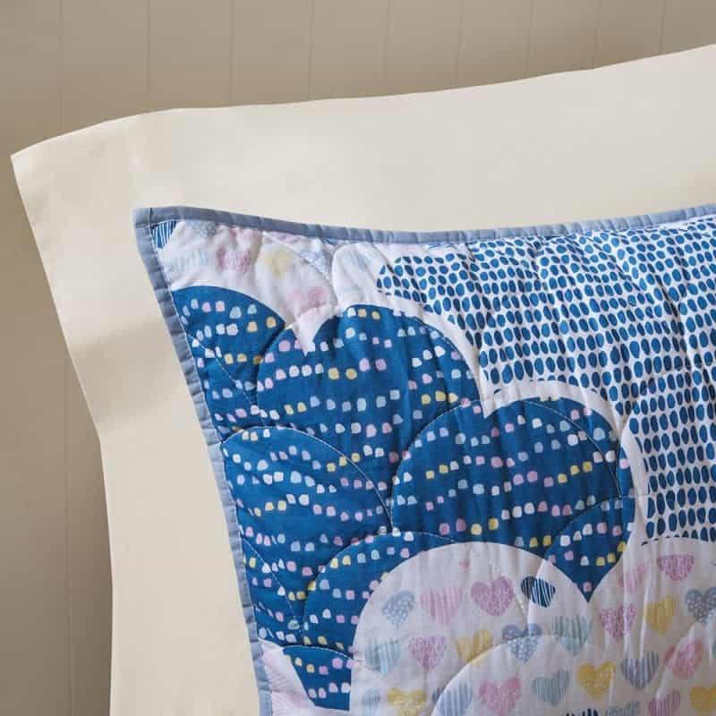 Reversible Cotton Quilt Set With Throw Pillows