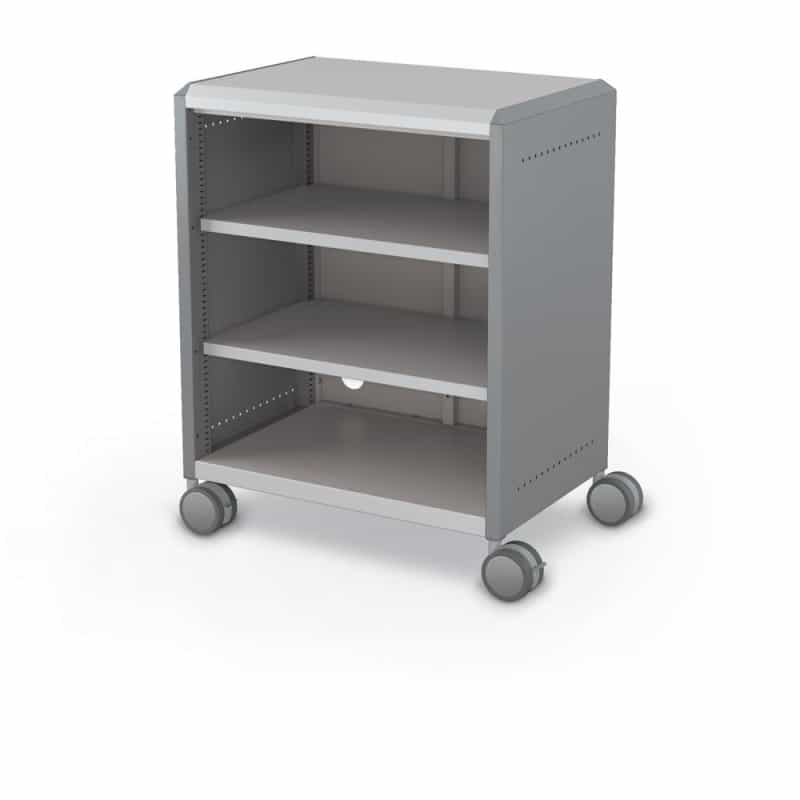 Compass Cabinet - Midi H2 -Shelves / Casters - Cool Grey