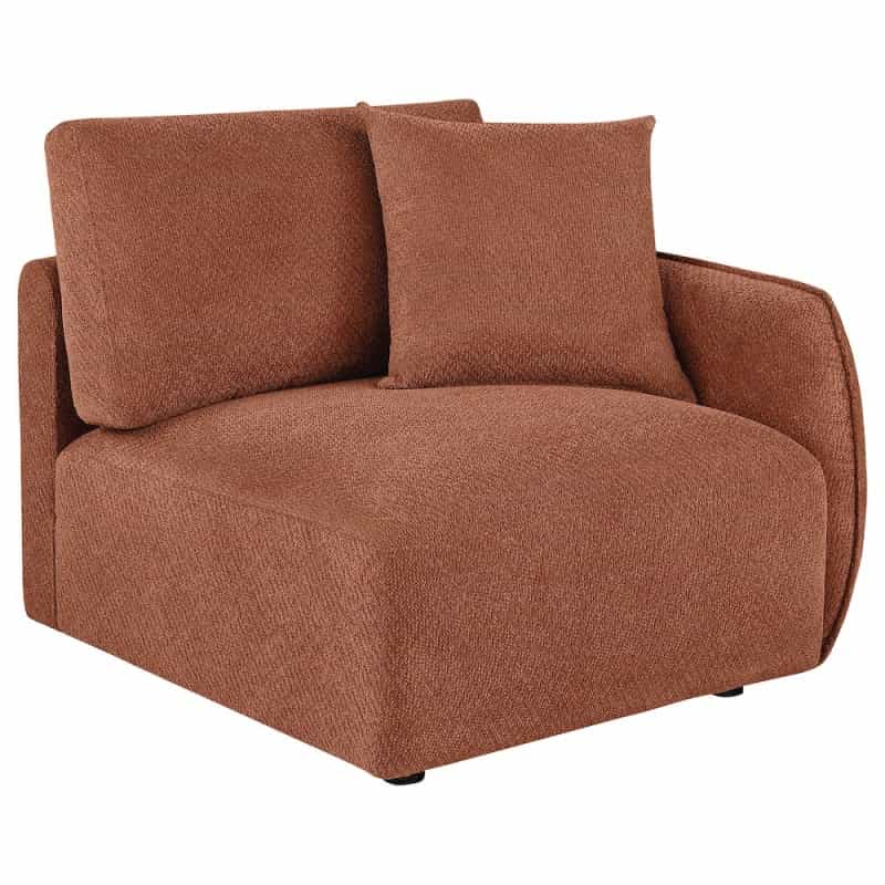 Elysia Chenille Upholstered Modular Raf Chair Coral