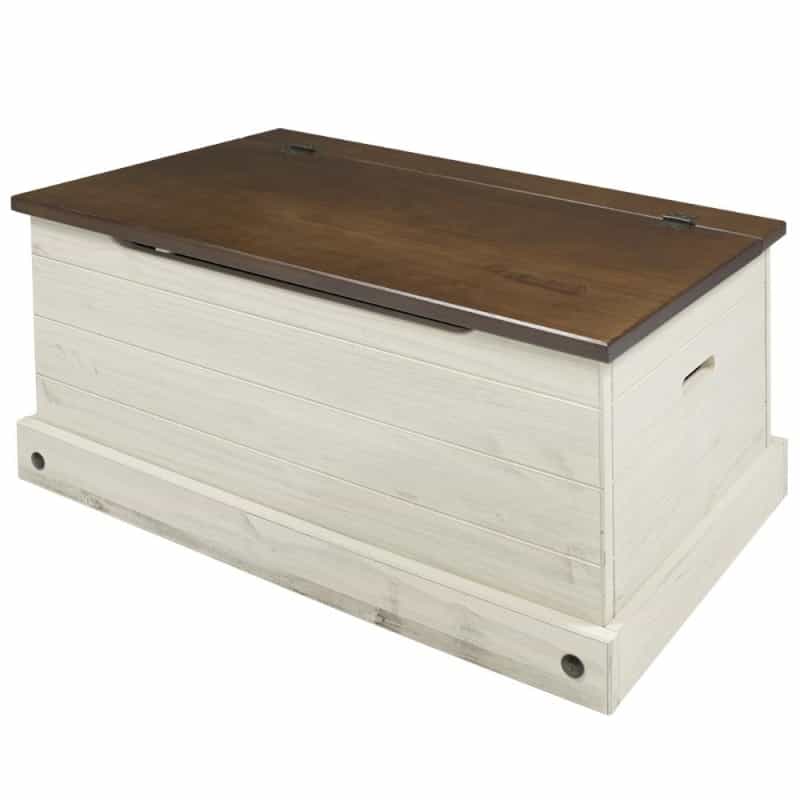Model Cadb440 Cottage Series Wood Storage Trunk In Distressed White