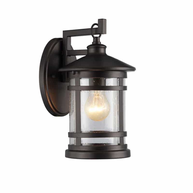 Abbington Transitional 1 Light Rubbed Bronze Outdoor Wall Sconce 11" Tall