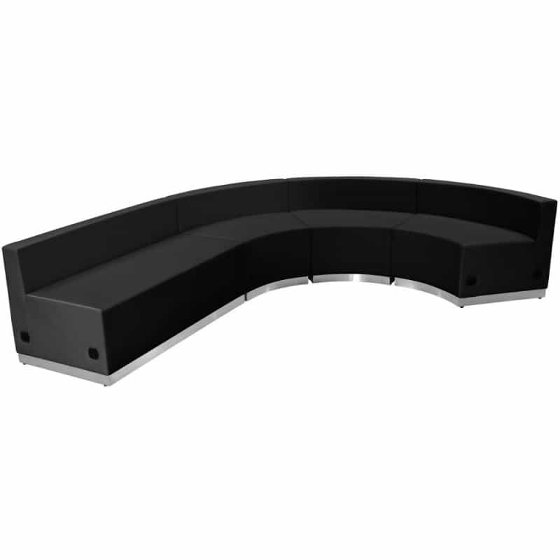 Alon Black Leathersoft Reception Configuration, 4 Pieces