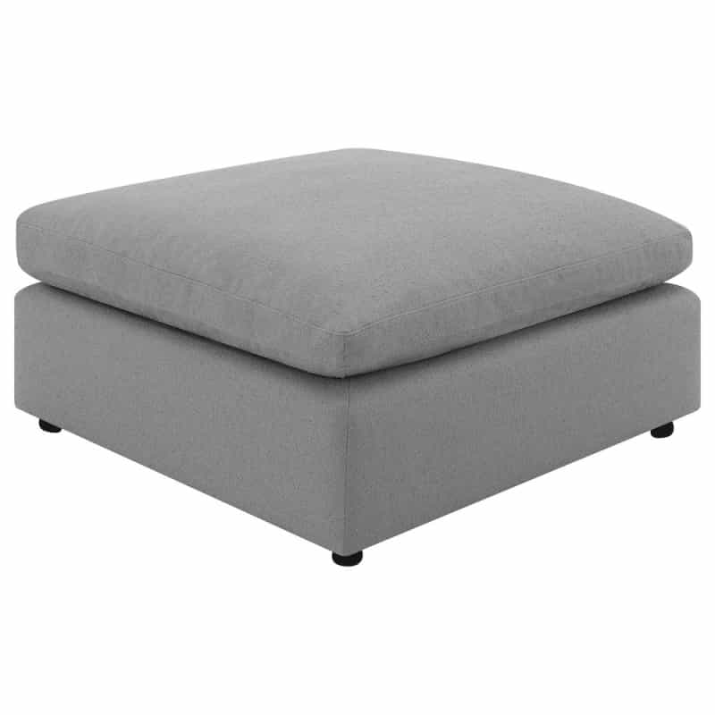 Raleigh Boucle Upholstered Ottoman Grey