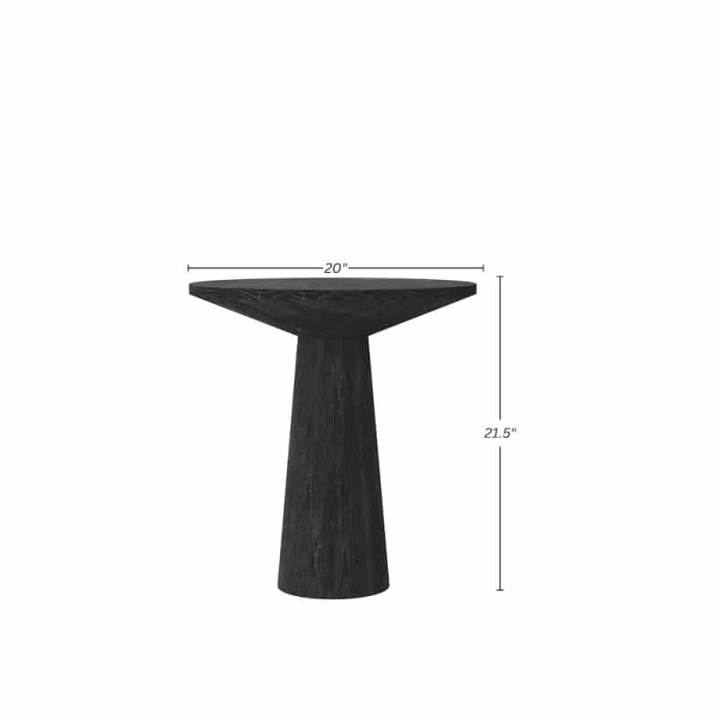 Cove 20" End Table, Black