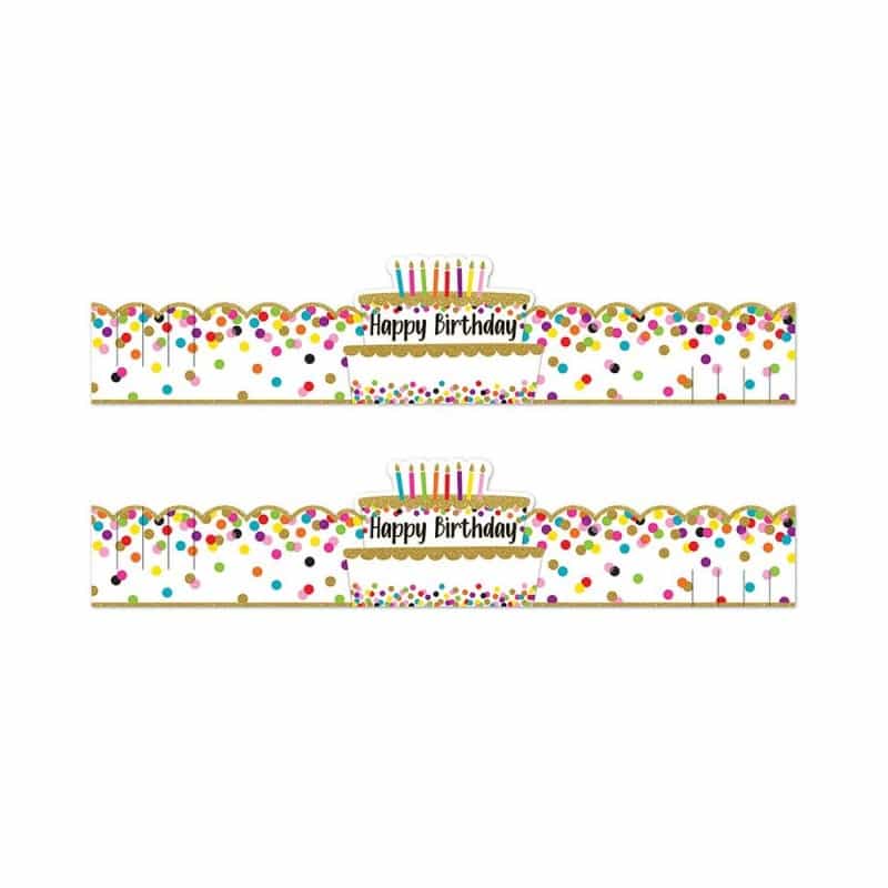 Confetti Happy Birthday Crowns, 30 Per Pack, 2 Packs