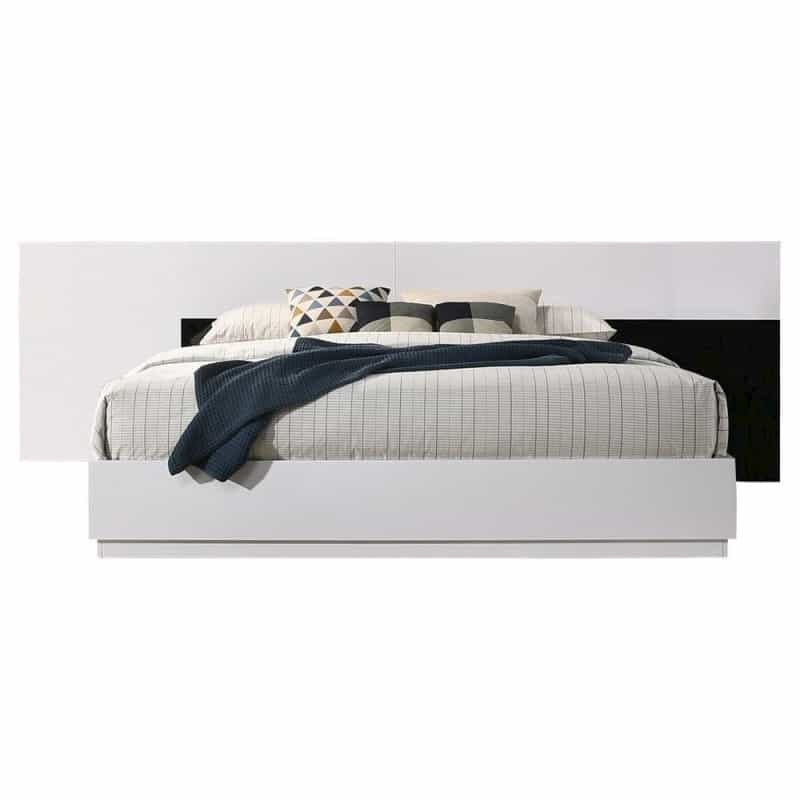 Best Master Bahamas Poplar Wood California King Platform Bed In Black/White