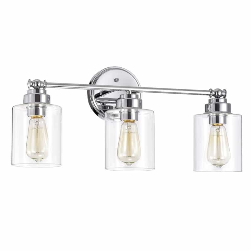 Chloe Lighting Karson Transitional 3 Light Chrome Bath Vanity Fixture 23" Wide