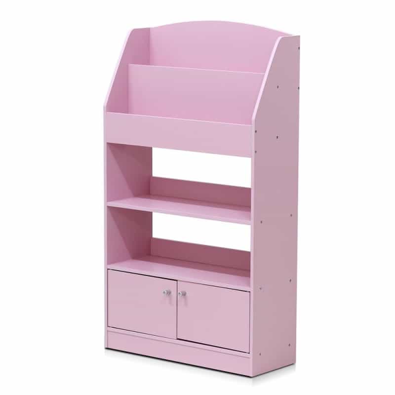 Kidkanac Magazine/Bookshelf With Toy Storage Cabinet, Pink
