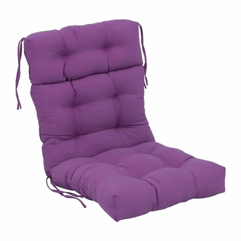 22-Inch By 45-Inch Solid Twill Tufted Chair Cushion
